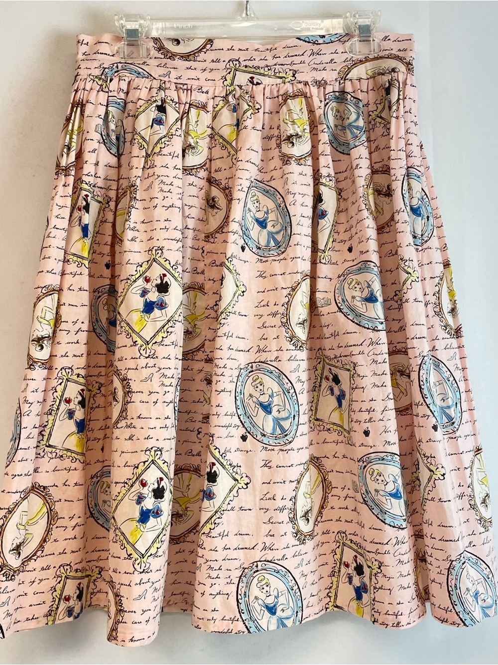 Disney Princess Pink Printed Full Skirt with Vintage Motif Size M Women’